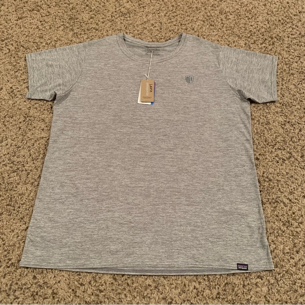 Patagonia Womens T Shirt Feather Grey Size XL Capilene Cool Daily Tee Heather